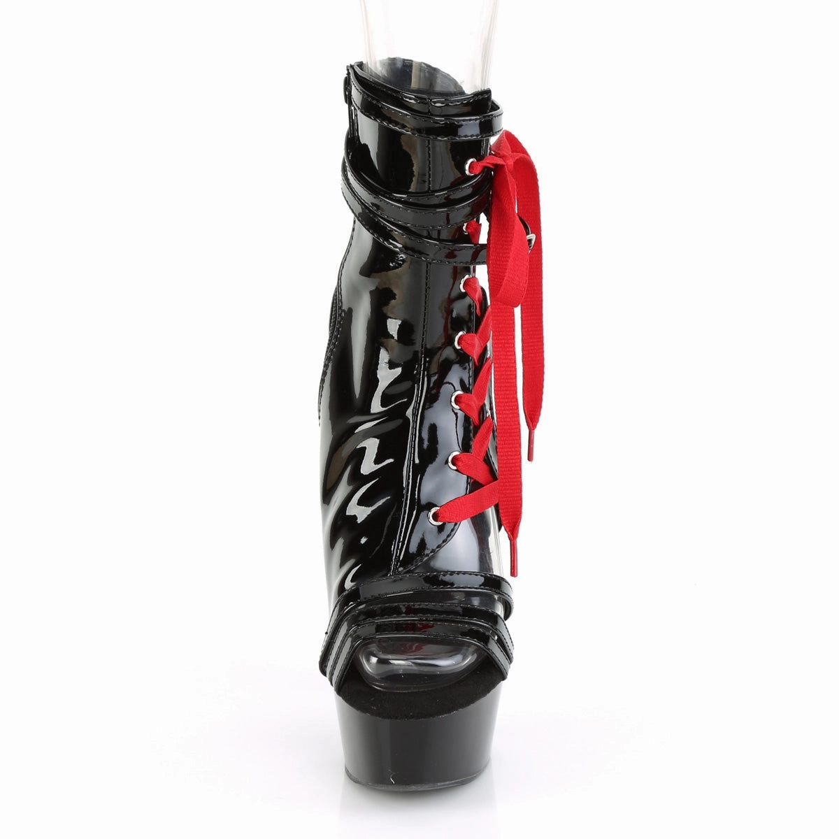 DELIGHT-600-36  Black Patent (Red Lace)/Black