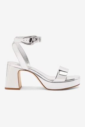 Dolly Verona Low Sandal In Silver Specchio