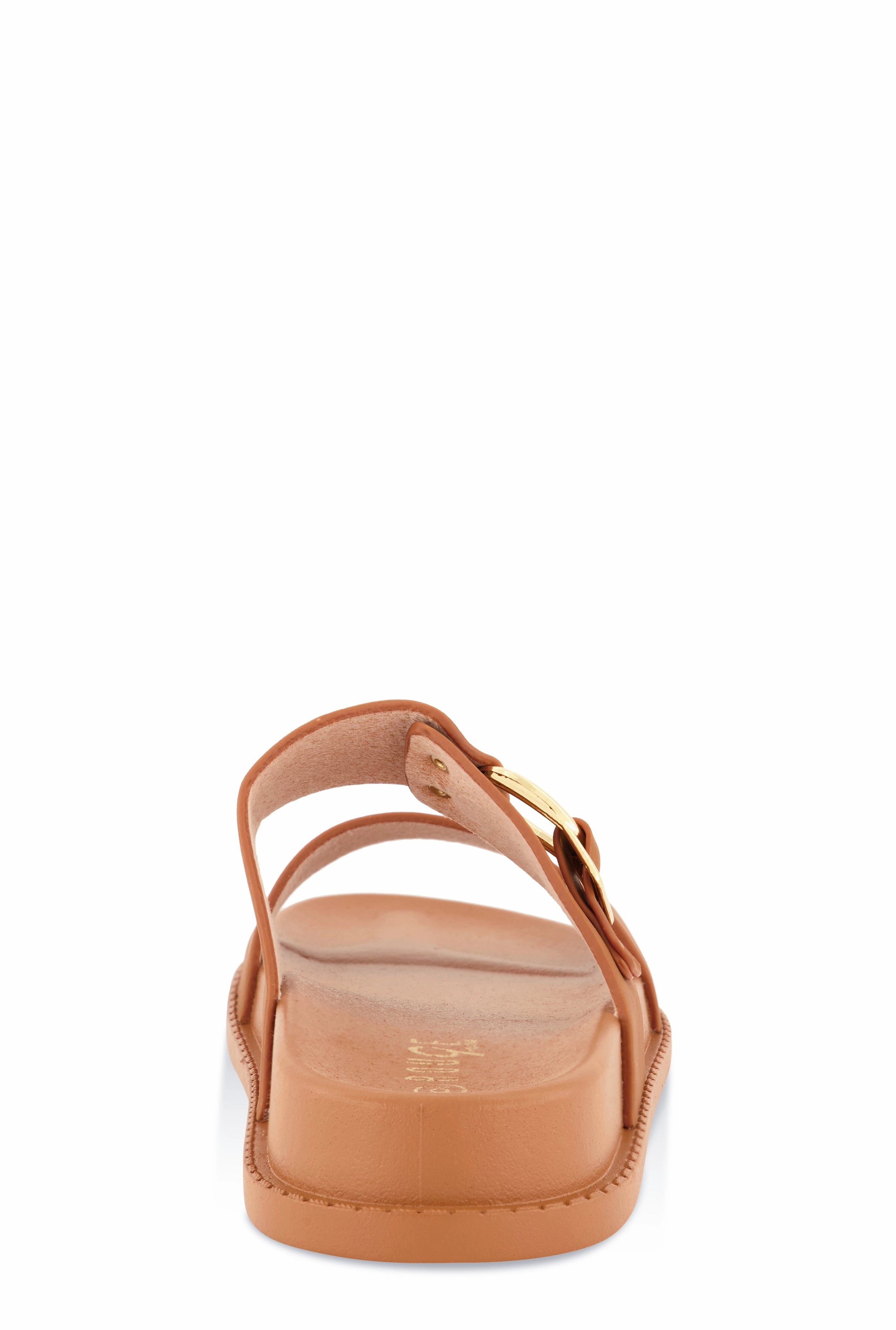Double Band Buckle Detail Footed Sandals