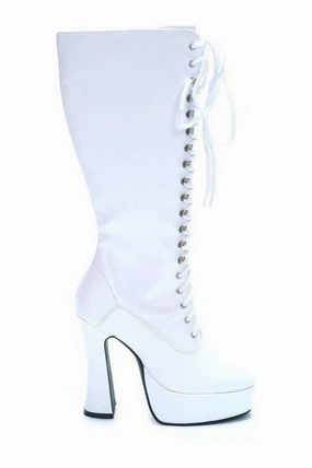 EASY Knee Boot  | White Patent