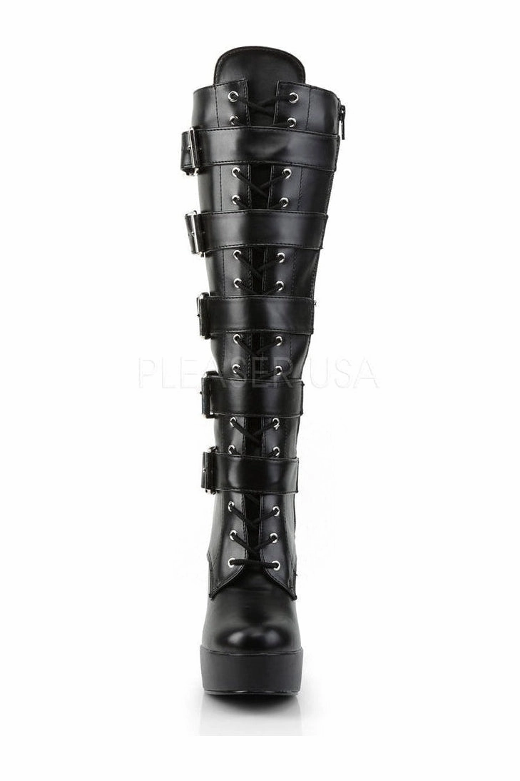 ELECTRA-2042 Platform Boot  | Black Faux Leather