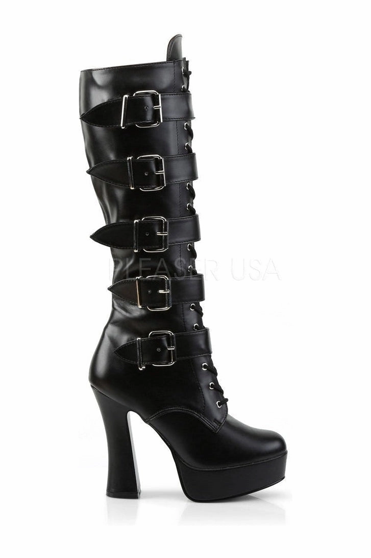 ELECTRA-2042 Platform Boot  | Black Faux Leather