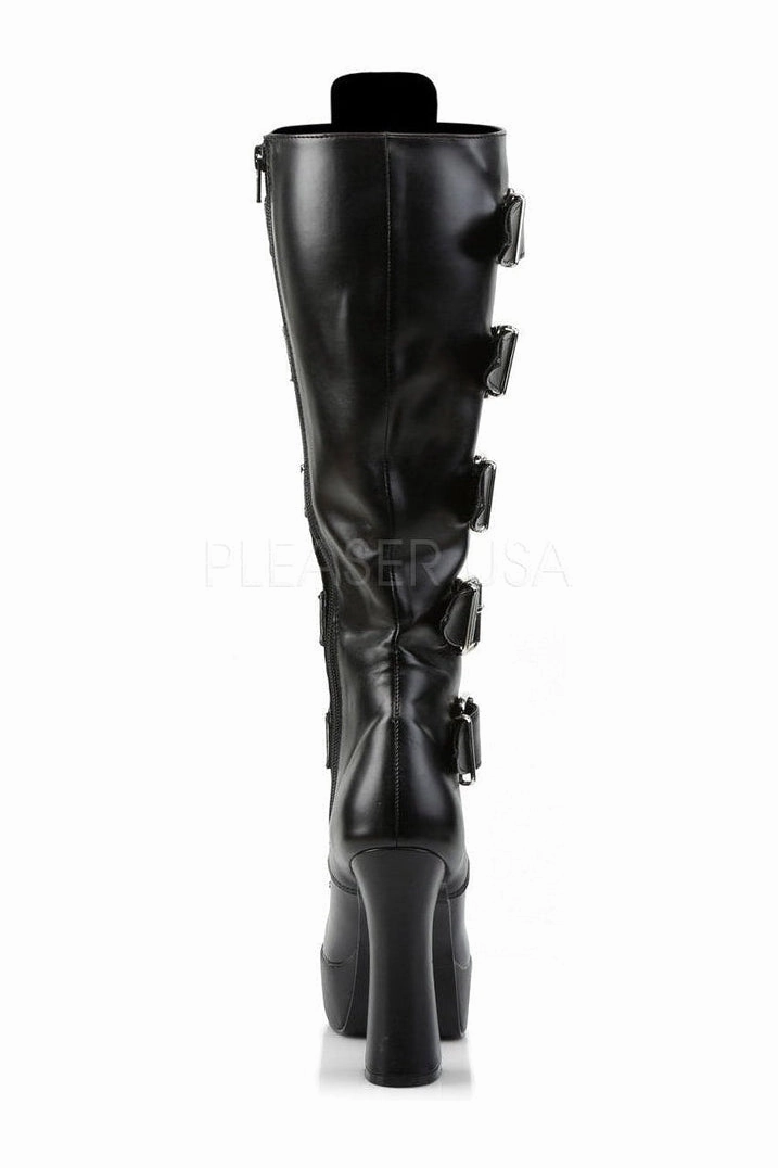 ELECTRA-2042 Platform Boot  | Black Faux Leather