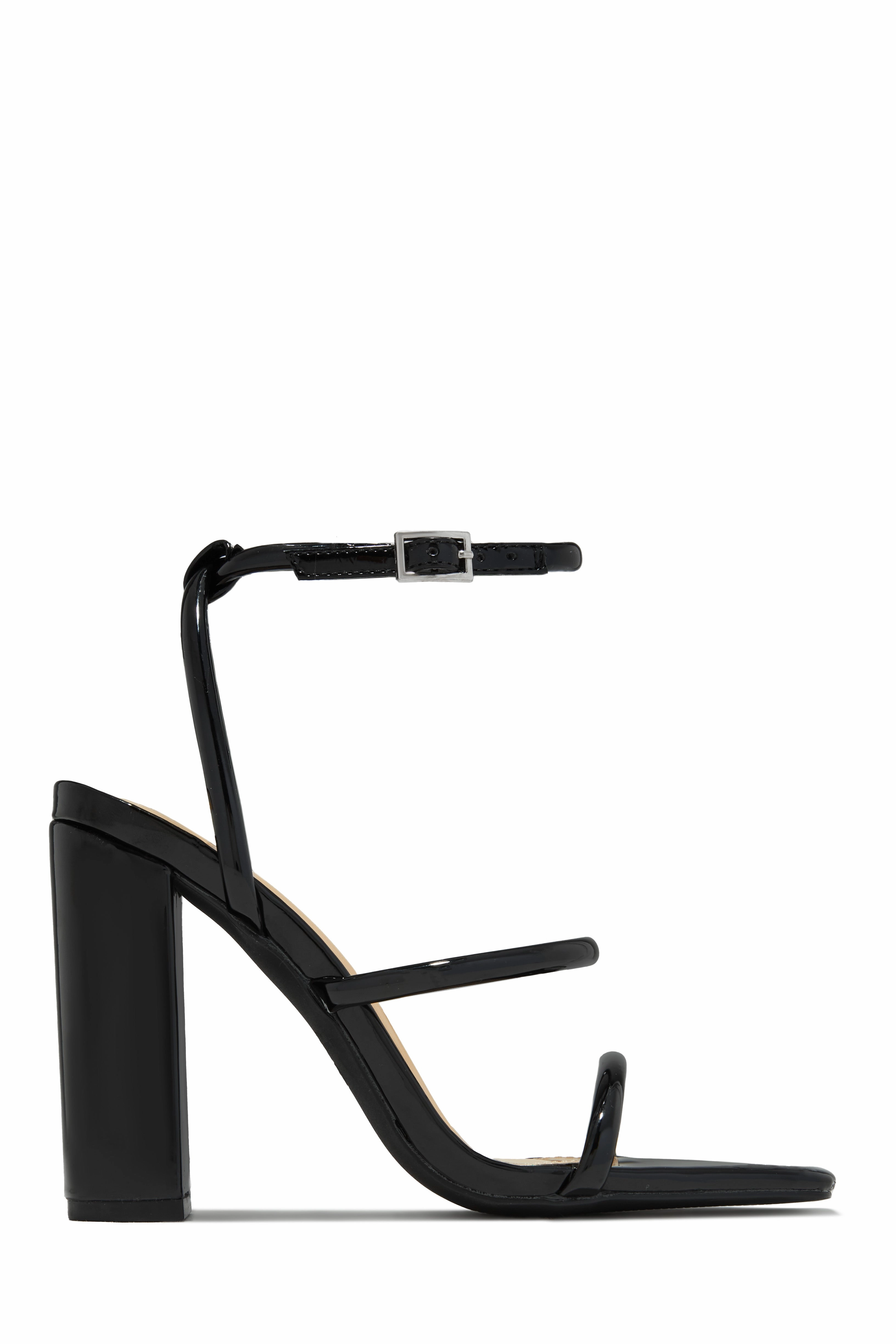 Emalia Block Heels - Nude