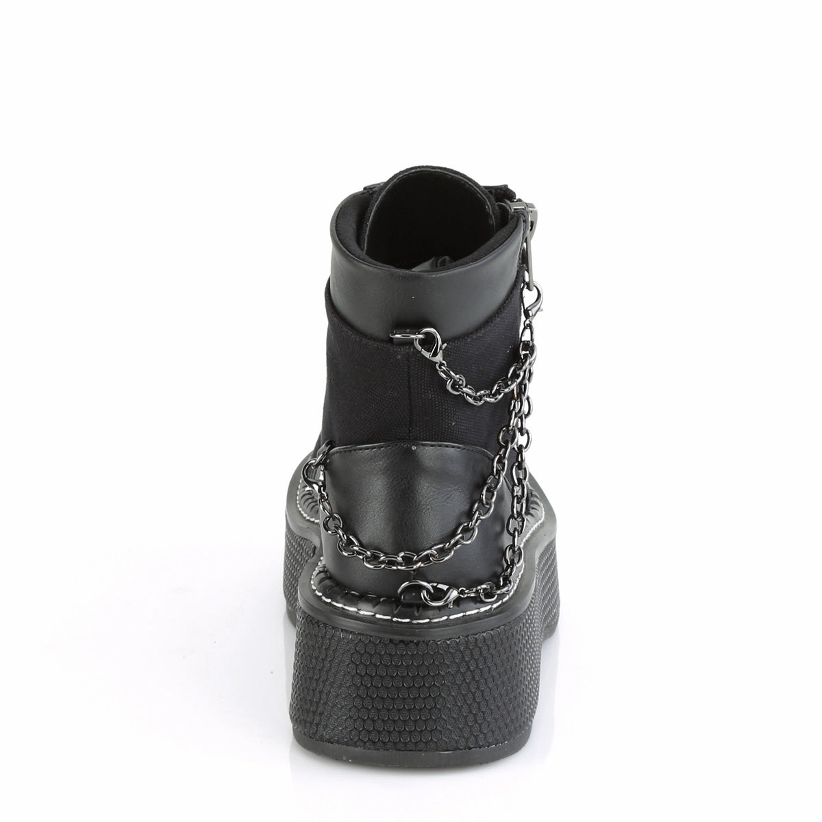 EMILY-114  Black Canvas-Vegan Leather