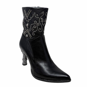 Finnegan Booties By A.S. 98 In Black, Size: US 9/EU 39
