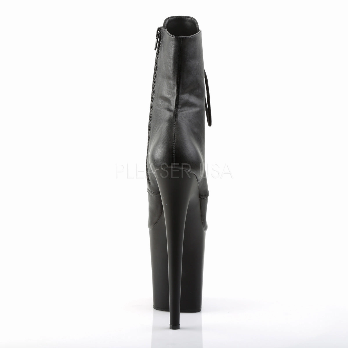 FLAMINGO-1020  Black Faux Leather/Black Matte