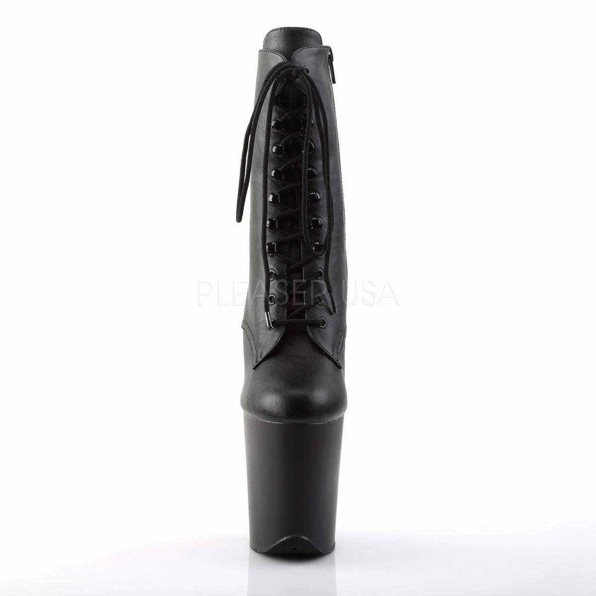 FLAMINGO-1020  Black Faux Leather/Black Matte