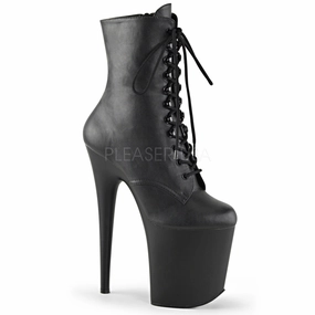 FLAMINGO-1020  Black Faux Leather/Black Matte