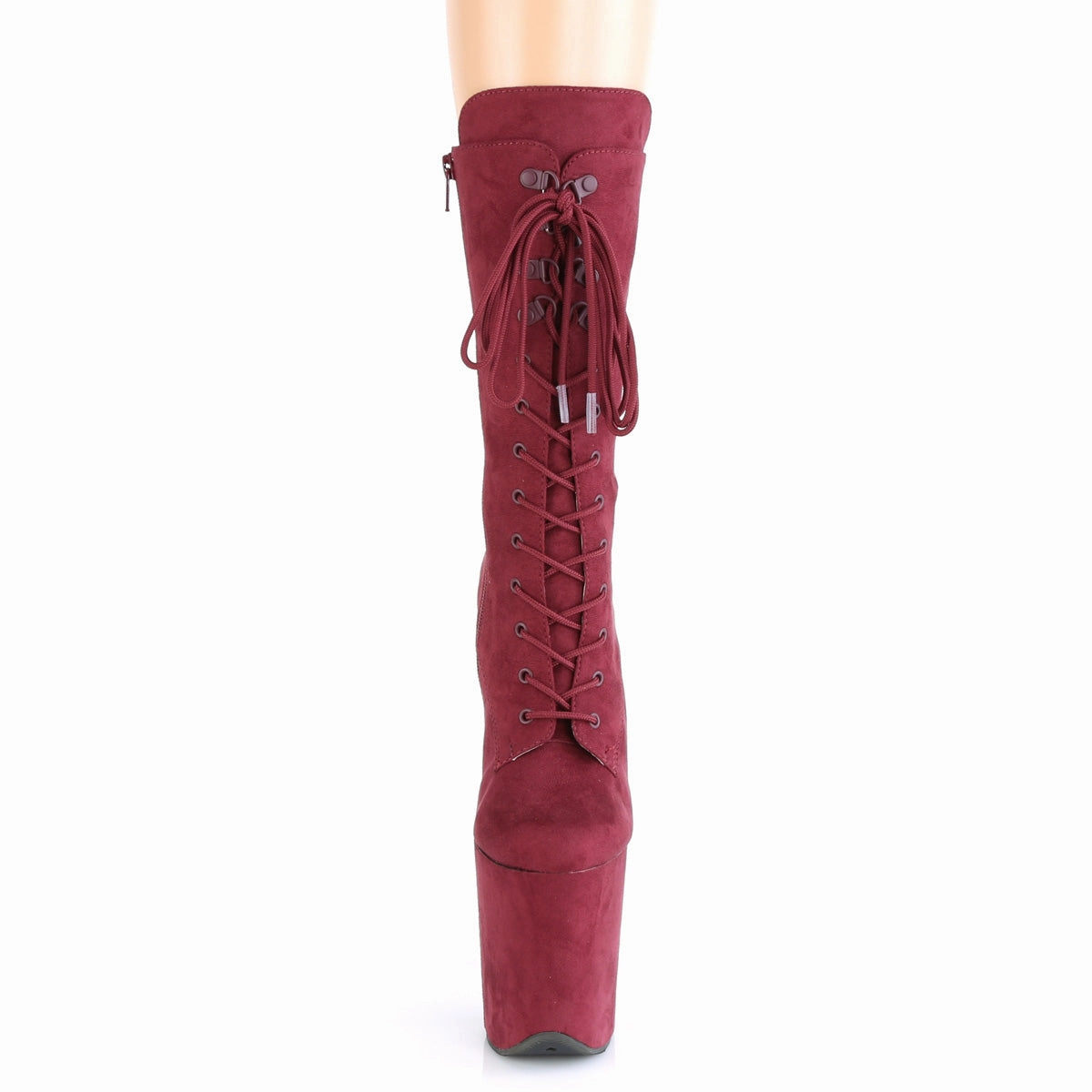 FLAMINGO-1050FS  Burgundy Faux Suede/Burgundy Faux Suede