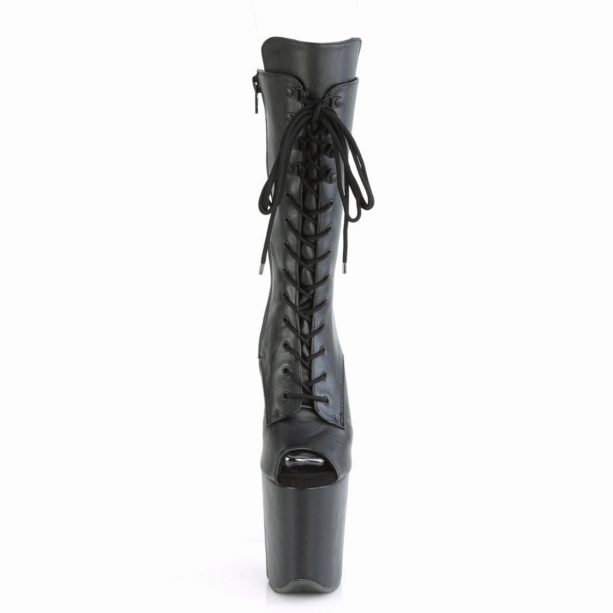 FLAMINGO-1051  Black Faux Leather/Black Faux Leather