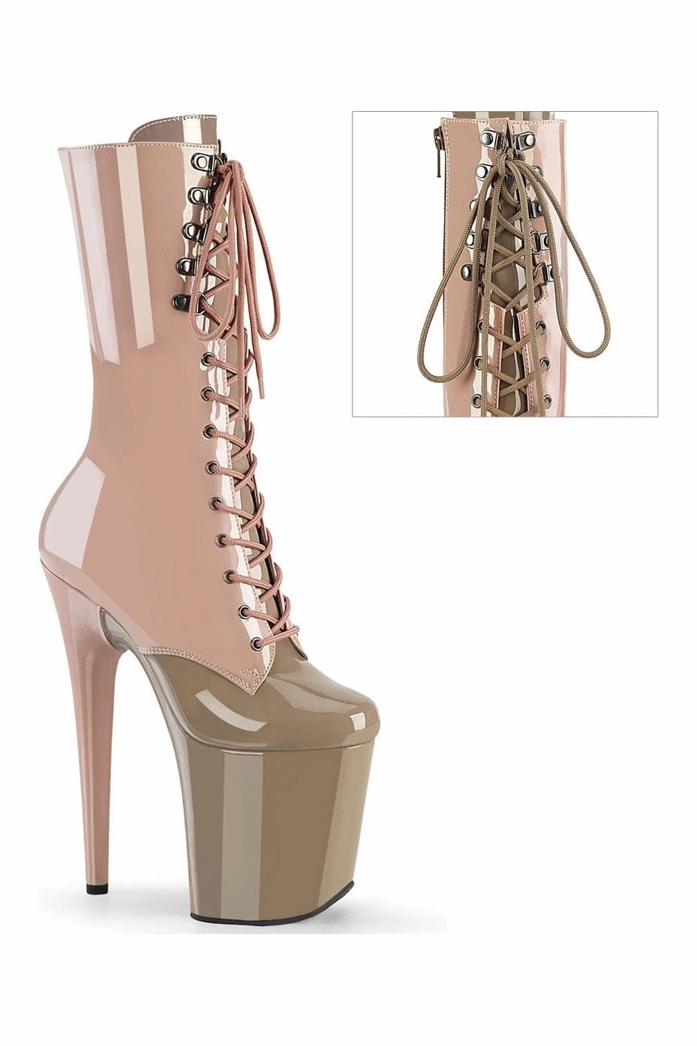 FLAMINGO-1054DC Pink Patent Knee Boot