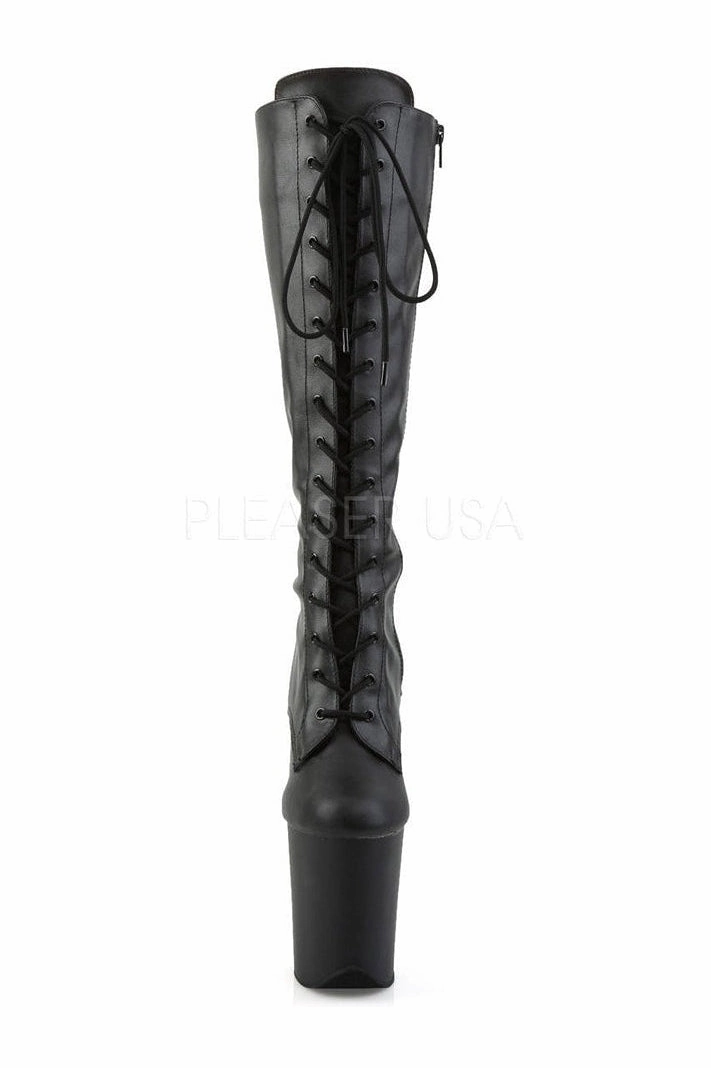FLAMINGO-2023 Platform Boot  | Black Faux Leather