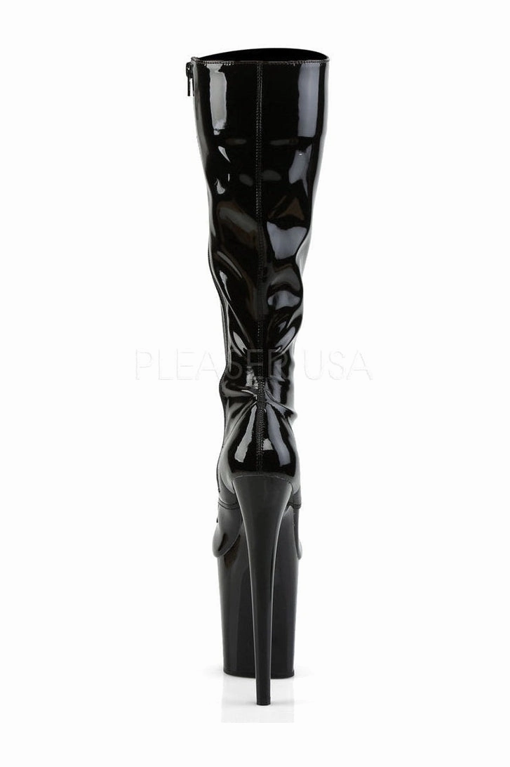 FLAMINGO-2023 Platform Boot  | Black Patent
