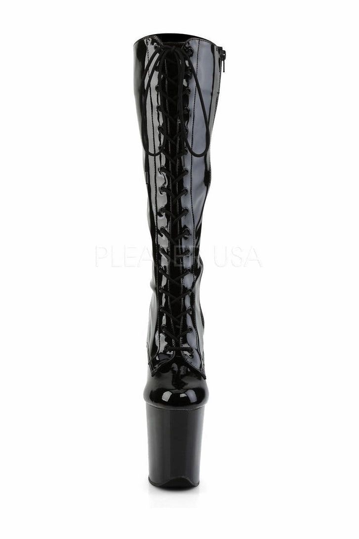 FLAMINGO-2023 Platform Boot  | Black Patent