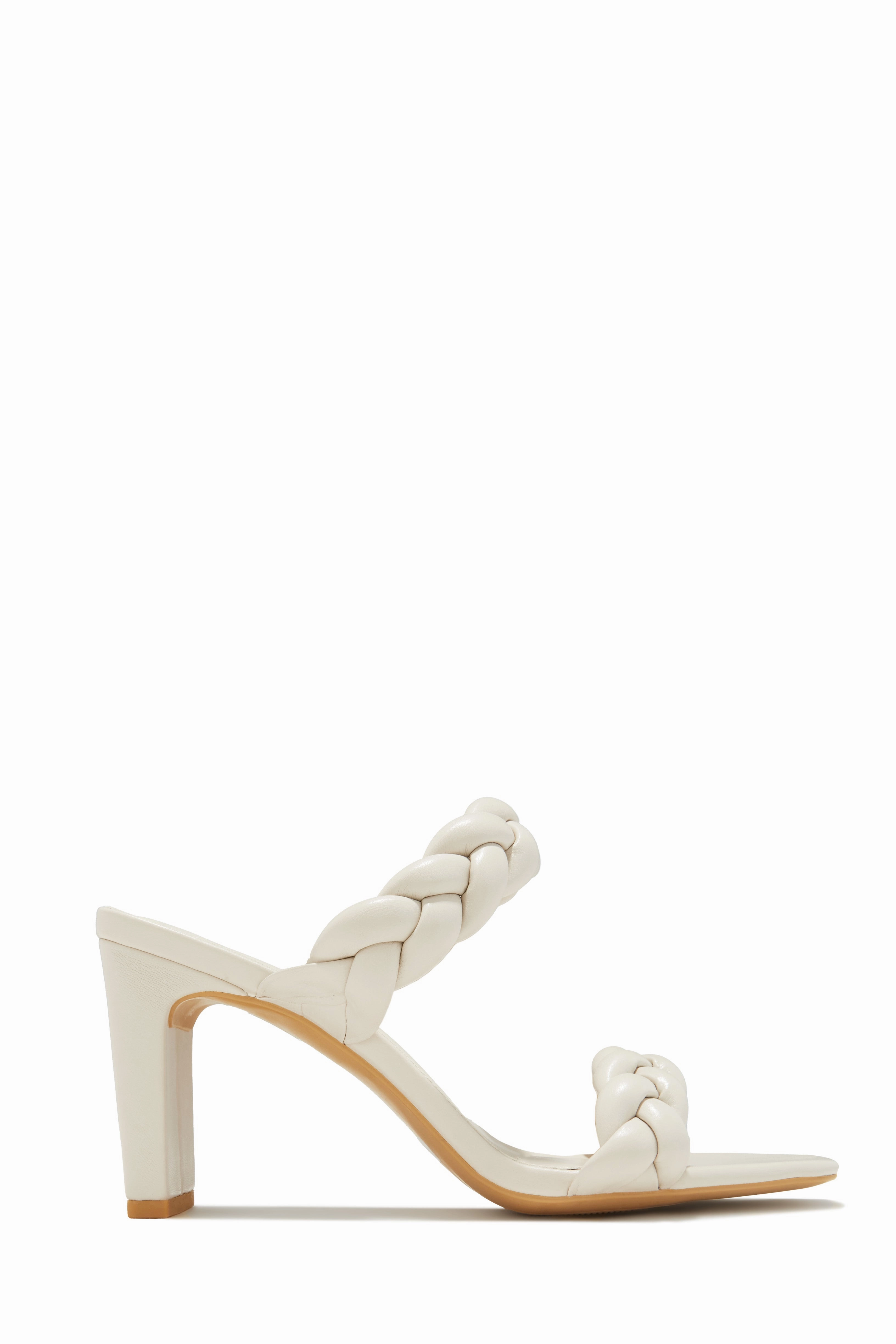 Gigi Block Heel Mules - Bone