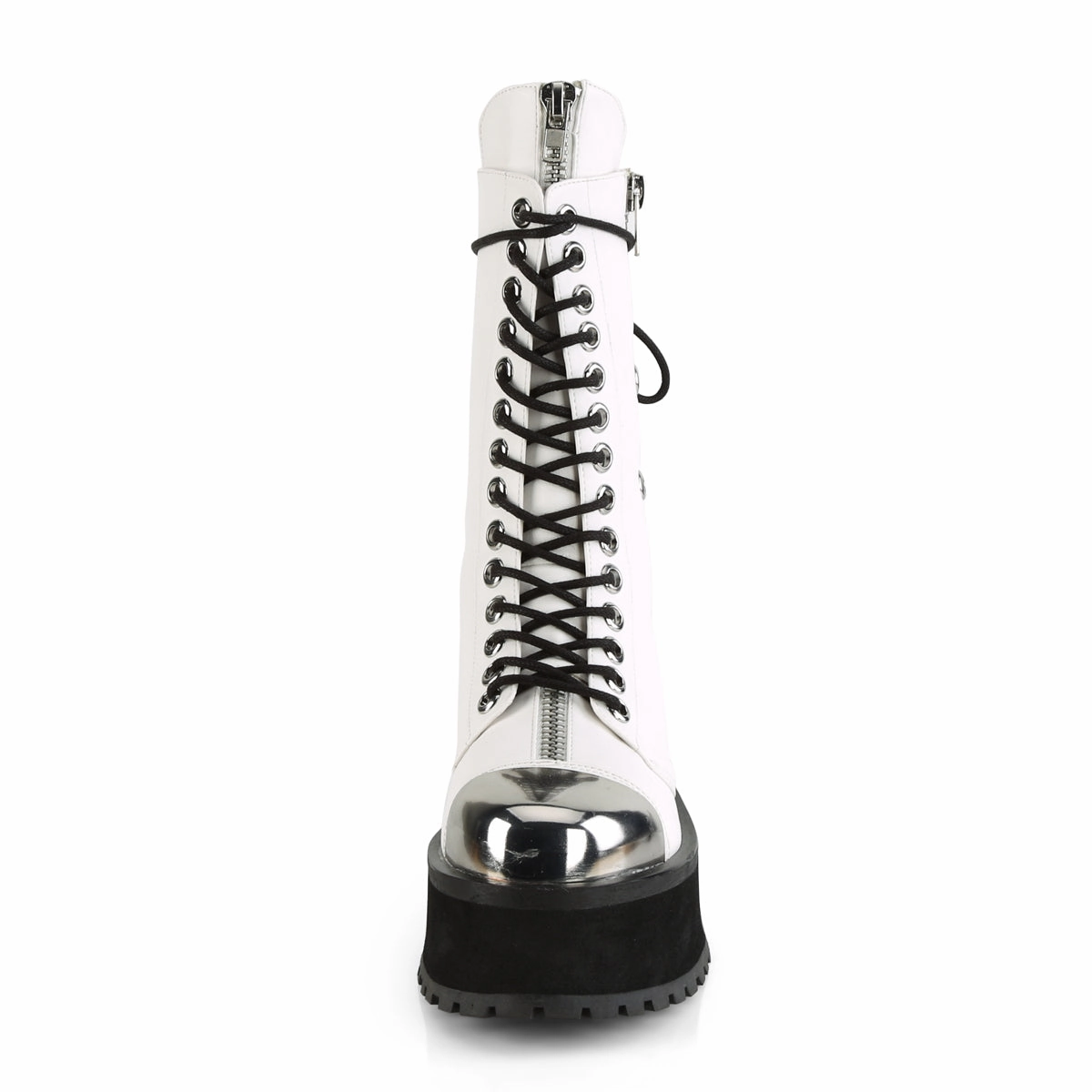 GRAVEDIGGER-14  White Vegan Leather