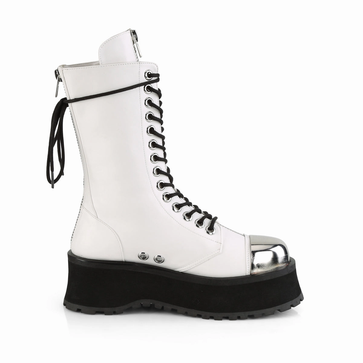 GRAVEDIGGER-14  White Vegan Leather