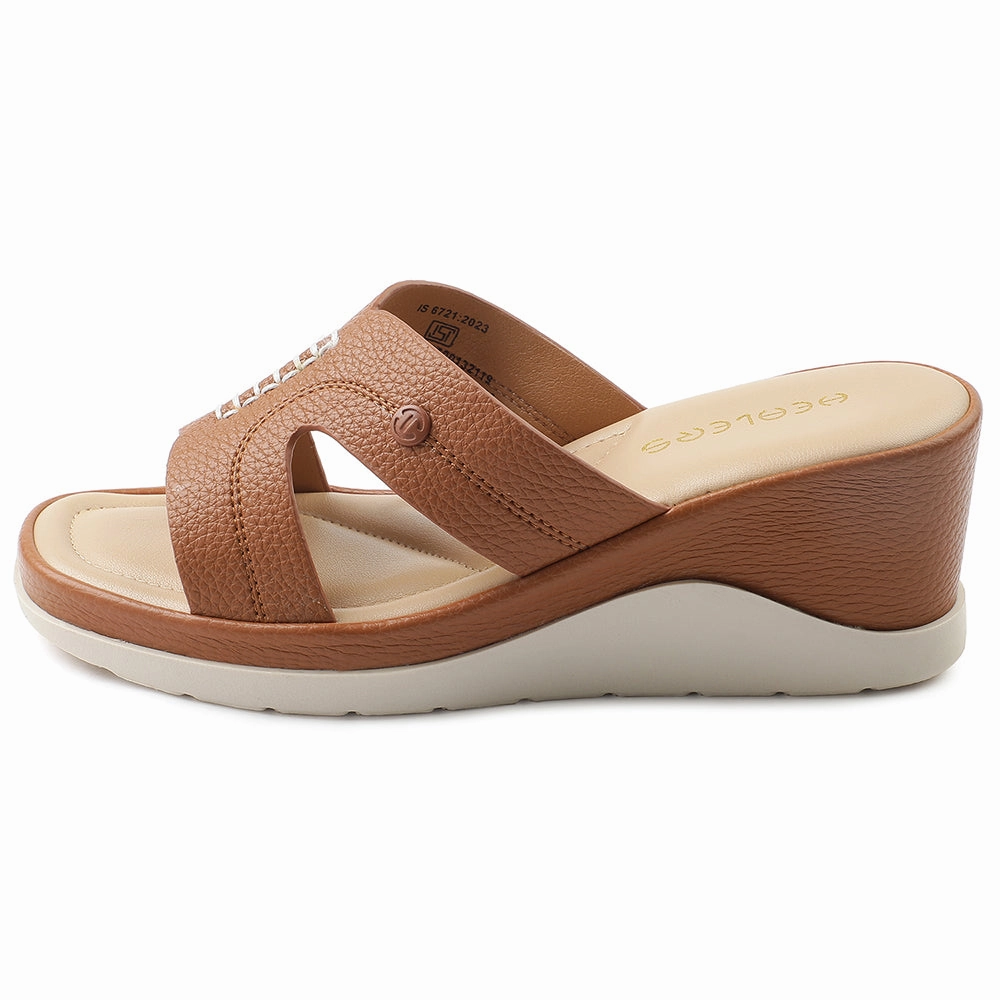 Healers Tan Casual Sandal For Women S172-02 By Liberty