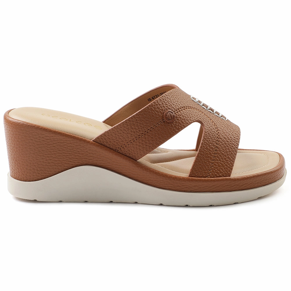 Healers Tan Casual Sandal For Women S172-02 By Liberty