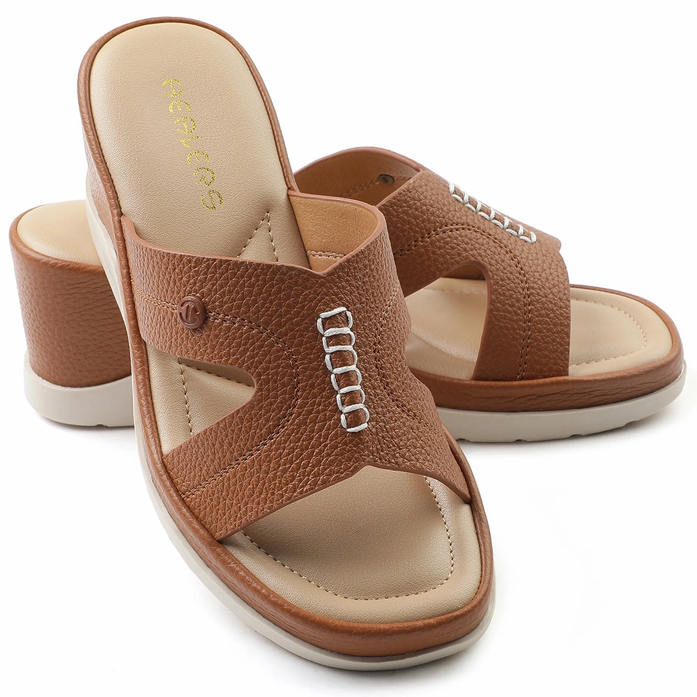 Healers Tan Casual Sandal For Women S172-02 By Liberty
