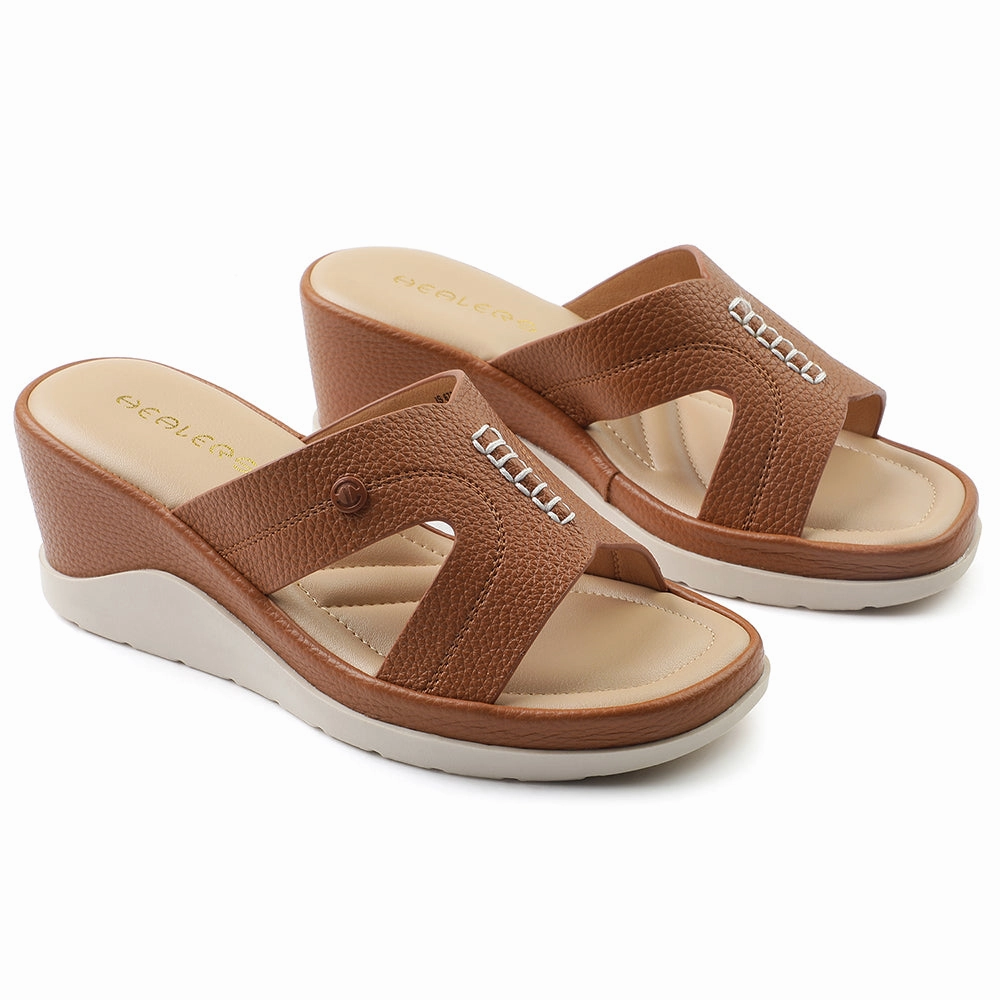 Healers Tan Casual Sandal For Women S172-02 By Liberty