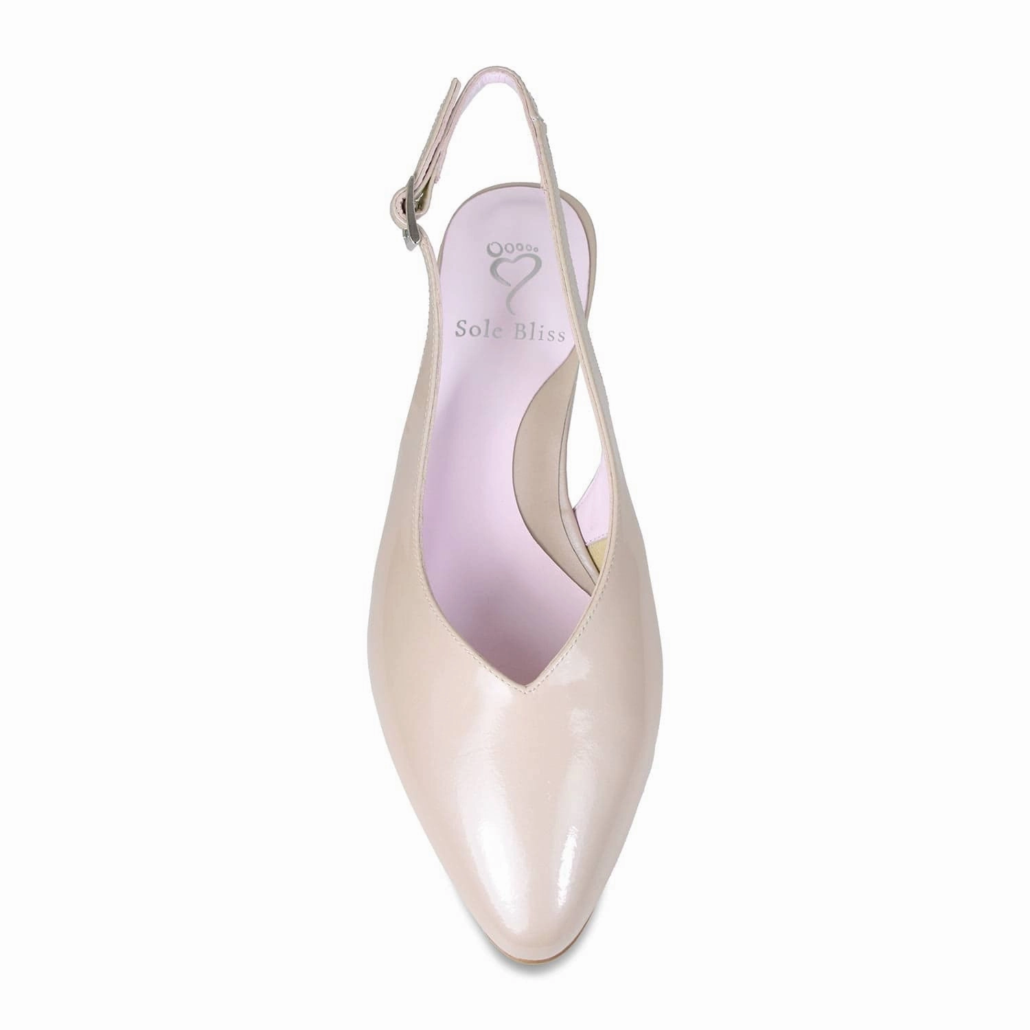 India: Pale Taupe Patent Leather