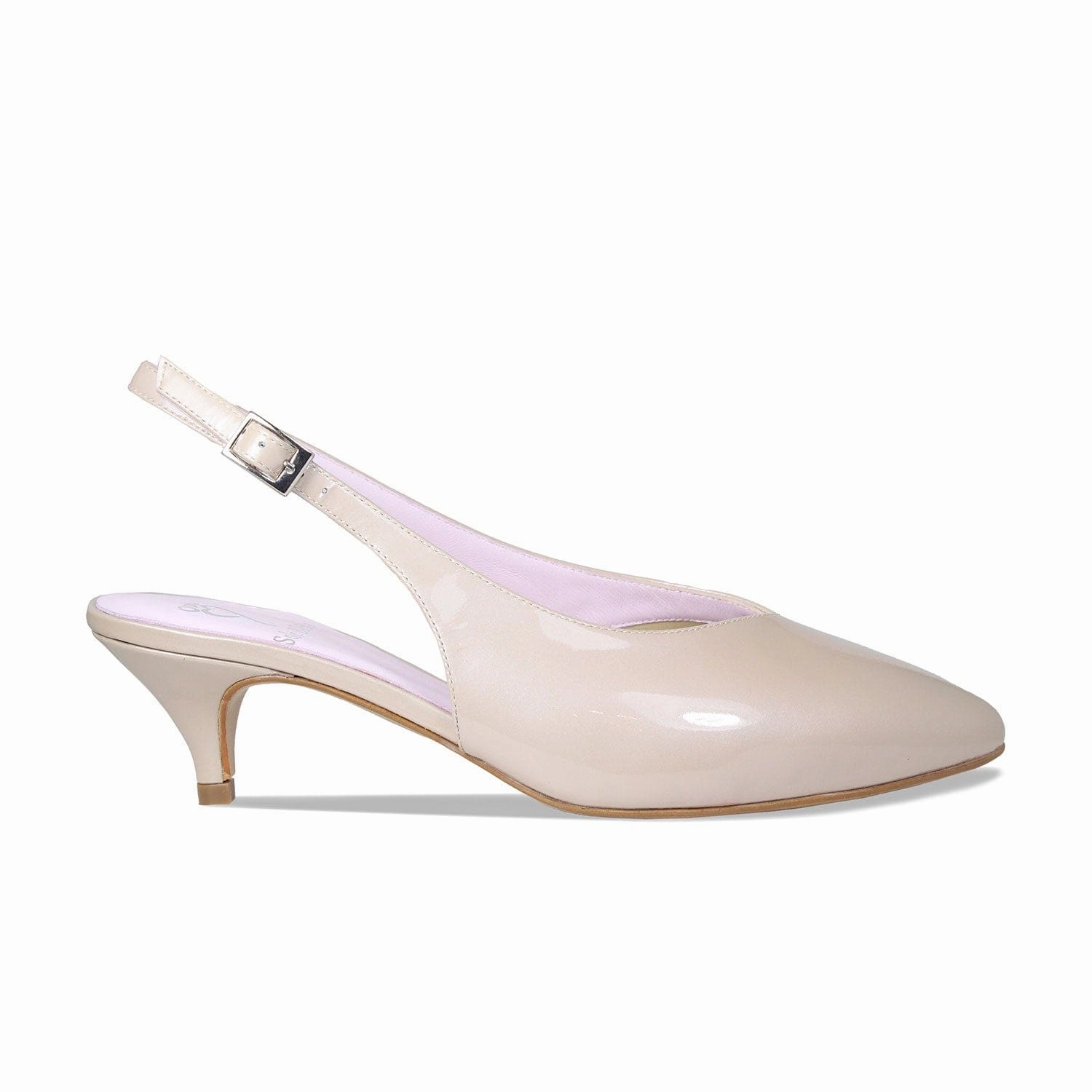 India: Pale Taupe Patent Leather