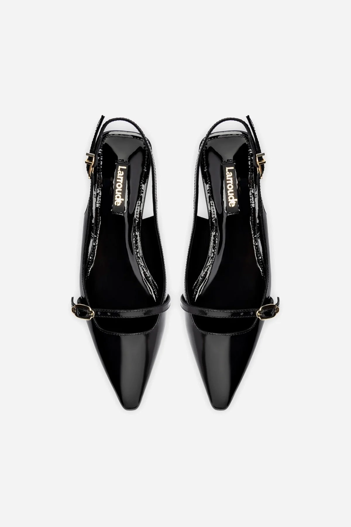 Ines Flat In Black Patent Leather