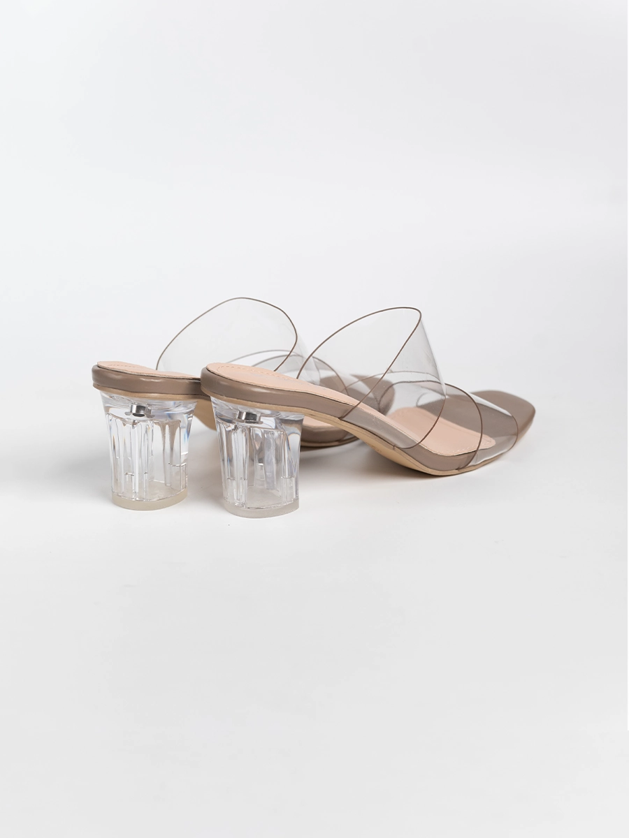 Jade Transparent Strap Sandals