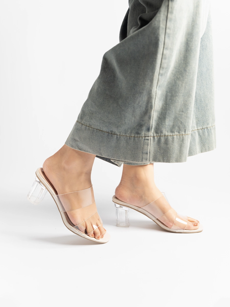 Jade Transparent Strap Sandals