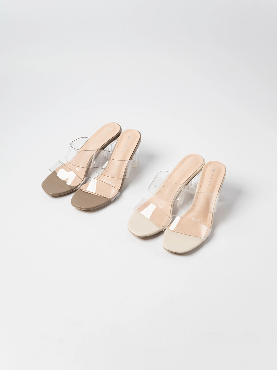 Jade Transparent Strap Sandals
