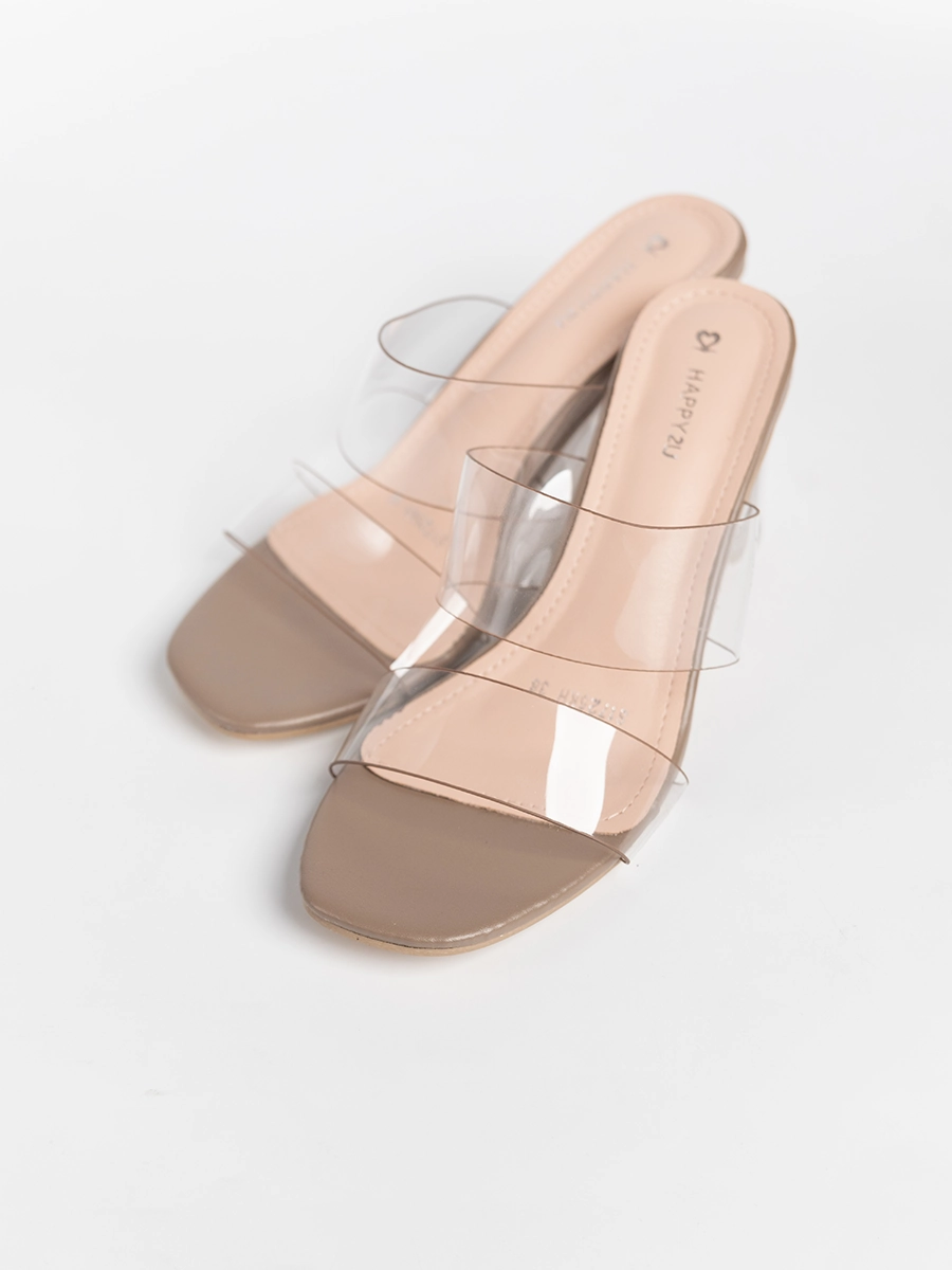 Jade Transparent Strap Sandals