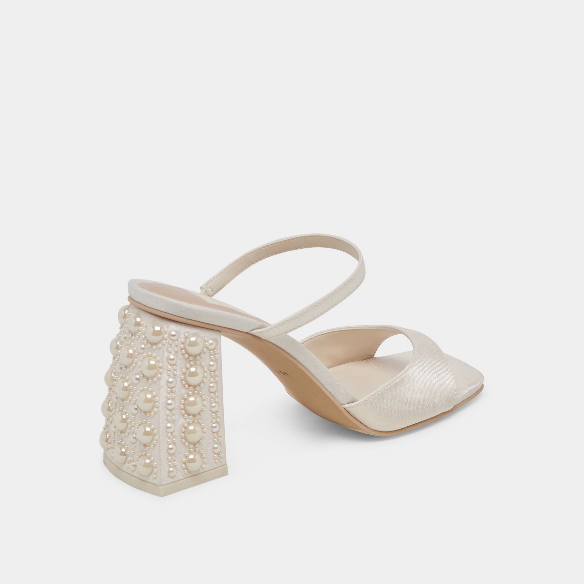 JEMMY PEARL HEELS VANILLA SILK