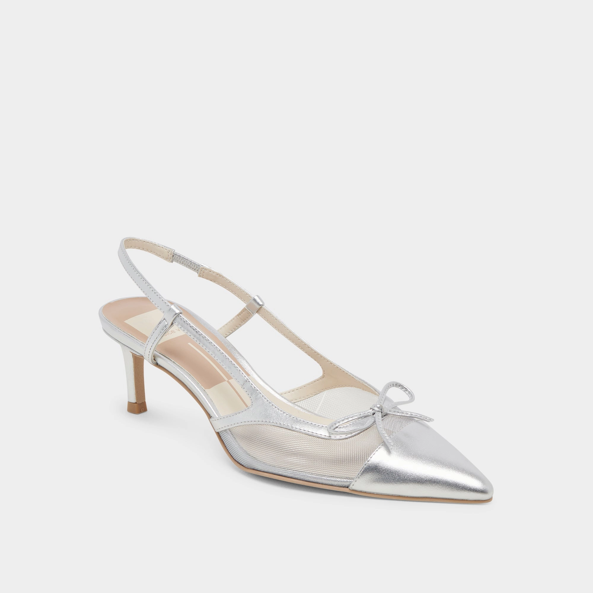 KANDI HEELS SILVER MESH