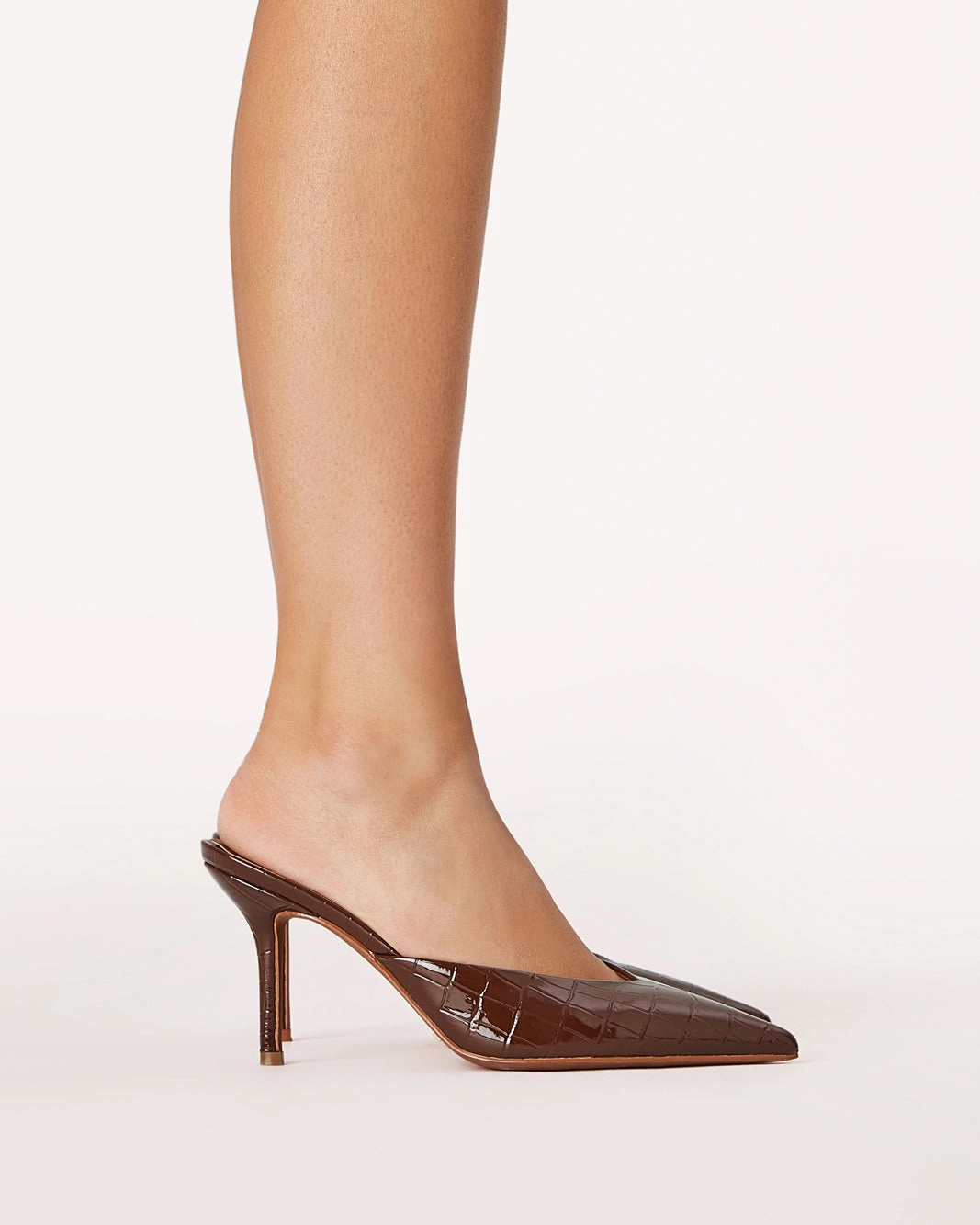 KAREY - CHOCOLATE PATENT CROC