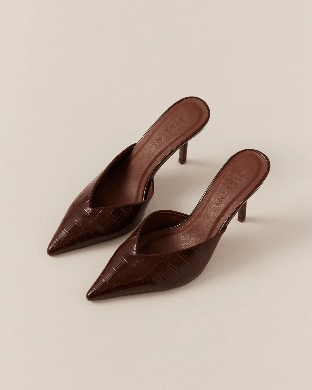 KAREY - CHOCOLATE PATENT CROC