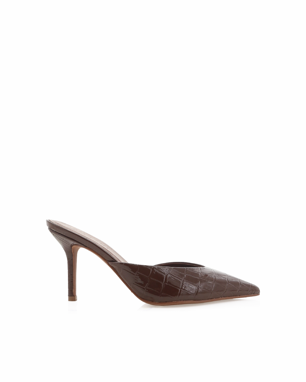 KAREY - CHOCOLATE PATENT CROC