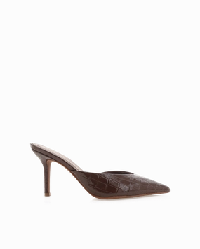 KAREY - CHOCOLATE PATENT CROC