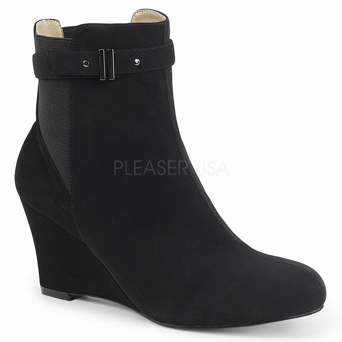 KIMBERLY-102  Black Nubuck Suede