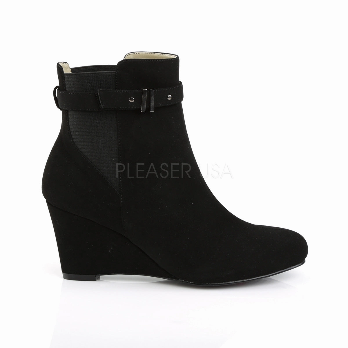 KIMBERLY-102  Black Nubuck Suede
