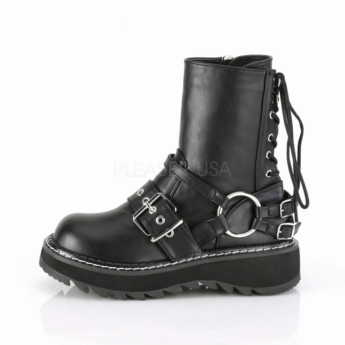 LILITH-210  Black Vegan Leather
