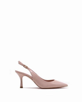 Lindsay Slingback Pump 3.5 - Nude Patent Leather