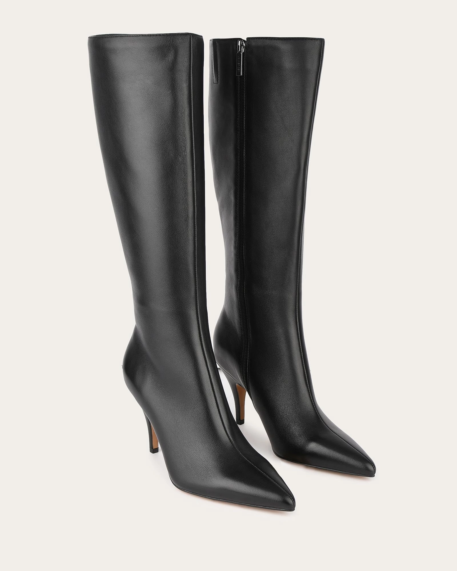 LOTUS KNEE BOOTS BLACK LEATHER