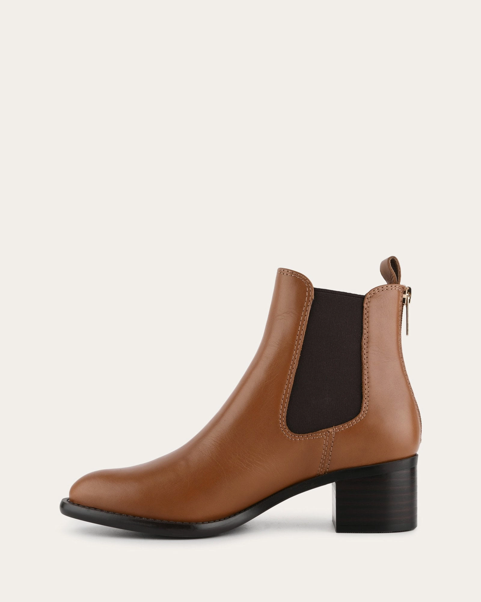 LUCAS MID ANKLE BOOTS DARK TAN LEATHER