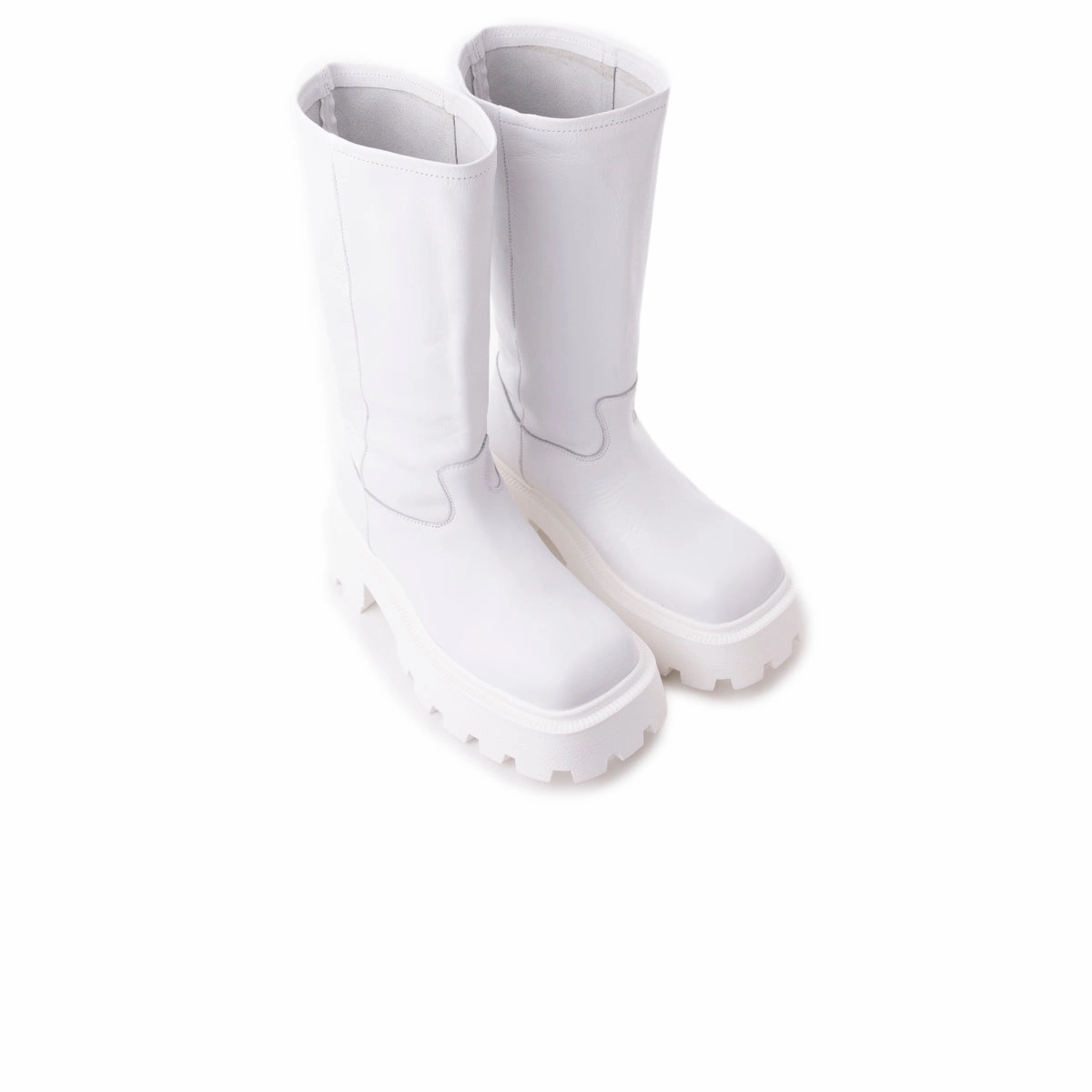 Lucius White Leather