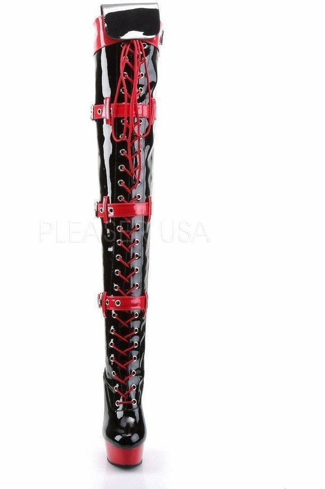 MEDIC-3028 Thigh Boot | Black Patent