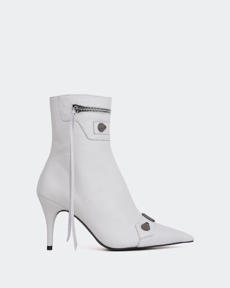 Minaj White Leather
