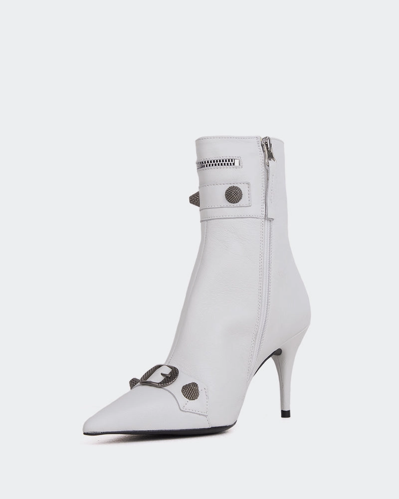 Minaj White Leather