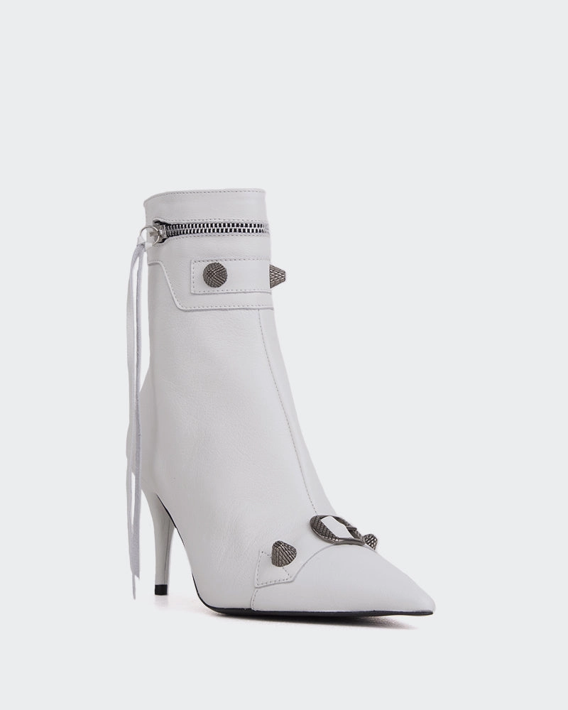 Minaj White Leather